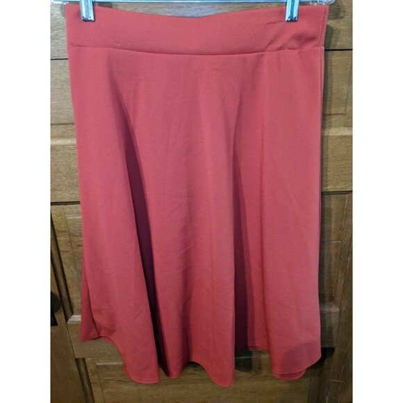 JM Fleurette Dresses & Skirts - JM Fleurette Red Orange Flare Skirt Size M Medium Skater Knee Length